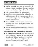 Preview for 275 page of Parkside PWCA 20-Li A1 Operating Instructions Manual