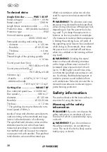 Preview for 30 page of Parkside PWS 125 H7 Translation Of The Original Instructions