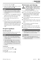 Preview for 24 page of Parkside PWSAP 40-Li A1 Original Instructions Manual