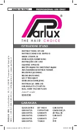 Parlux 1800 Instructions For Use Manual preview