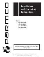 Parmco AR 600-CER Installation And Operating Instructions Manual preview