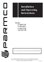 Parmco FS 600-CER Installation And Operating Instructions Manual preview