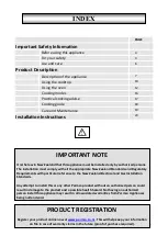 Preview for 4 page of Parmco FS 600-CER Installation And Operating Instructions Manual