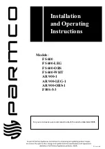 Preview for 1 page of Parmco FS 600 Installation And Operating Instructions Manual