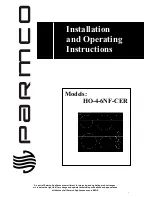 Parmco HO-4-6NF-CER Installation And Operating Instructions Manual preview