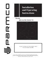 Preview for 1 page of Parmco HO-4-6NF-INDUCT1 Installation And Operating Instructions Manual