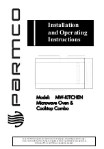 Parmco MW-KITCHEN Installation And Operating Instructions Manual предпросмотр