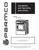 Предварительный просмотр 1 страницы Parmco PT-F6-W Installation And Operating Instructions Manual