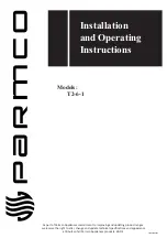 Parmco T2-6-1 Installation And Operating Instructions Manual preview