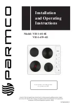 Parmco VH-1-6S-4E Installation And Operating Instructions Manual preview