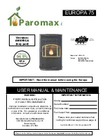 Preview for 1 page of Paromax EUROPA 75 User & Maintenance Manual