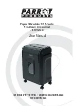 Preview for 1 page of Parrot Products S1012CC User Manual