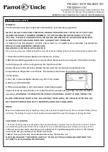 Preview for 8 page of Parrot Uncle F3502Q110V Installation & Operating Instructions Manual