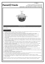 Preview for 9 page of Parrot Uncle F3502Q110V Installation & Operating Instructions Manual