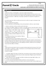 Preview for 16 page of Parrot Uncle F3502Q110V Installation & Operating Instructions Manual