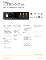 Preview for 2 page of Parrot Asteroid Classic Specifications