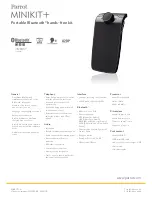 Preview for 2 page of Parrot Minikit+ Specifications