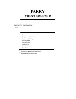 Предварительный просмотр 1 страницы PARRY CHEST FREEZER Instruction Manual