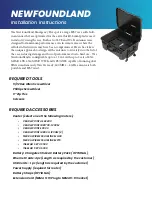 Preview for 1 page of Parsec Technologies NEWFOUNDLAND Installation Instructions Manual