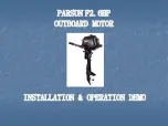 Parsun F2.6HP Installation & Operation Manual preview