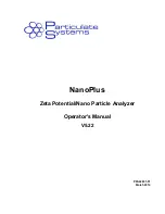 Предварительный просмотр 1 страницы Particulate Systems NanoPlus Operator'S Manual