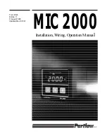 Preview for 1 page of Partlow MIC 2000 Installation And Operation Manual