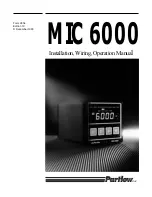 Partlow MIC 6000 Installation, Wiring, Operation Manual preview