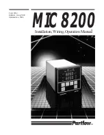 Partlow MIC 8200 Installation And Operation Manual preview