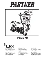 Partner PSB270 Instruction Manual preview