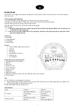 Предварительный просмотр 8 страницы Party Light & Sound PARTY-TUBE50 Instruction Manual