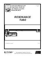 Предварительный просмотр 1 страницы Pasco Scientific WA-9612 Instruction Manual And Experiment Manual