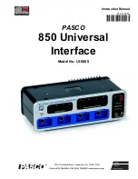 PASCO 850 Universal Interface Instruction Manual preview