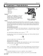 Предварительный просмотр 9 страницы PASCO MINI LAUNCHER ME-6825A Instruction Manual And Experiment Manual