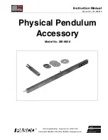 PASCO Physical Pendulum Accessory Instruction Manual preview