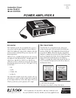 Предварительный просмотр 1 страницы PASCO POWER AMPLIFIER II Instruction Sheet