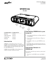 Предварительный просмотр 1 страницы PASCO SPARKlink PS-2009 Instruction Manual