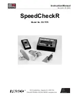 Предварительный просмотр 1 страницы PASCO SpeedCheckR 7500 Instruction Manual