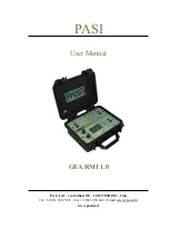 Предварительный просмотр 1 страницы PASI GEA RM1 1.0 User Manual