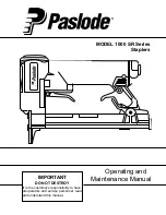 Preview for 1 page of Paslode 1000 SR Series Operating And Maintenance Manual