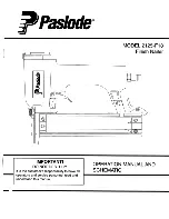 Paslode 2125-F18 Operation Manual And Schematic preview