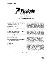Preview for 12 page of Paslode 3225 Operating And Maintenance Manual