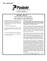 Preview for 15 page of Paslode 514000 Operating Manual And Schematic