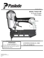 Preview for 1 page of Paslode 515500 Operating Manual And Tool Schematic