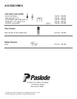 Предварительный просмотр 16 страницы Paslode 515850 Operating Manual And Schematic