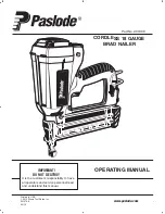 Preview for 1 page of Paslode 901000 Operating Manual