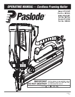 Preview for 1 page of Paslode 905600 Operating Manual