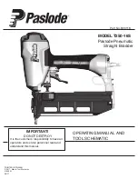 Paslode C Series Operating Manual And Tool Schematic preview
