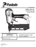 Paslode C Series Operating Manual And Tool Schematic предпросмотр