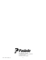 Предварительный просмотр 12 страницы Paslode C Series Operating Manual And Tool Schematic