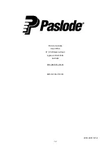 Preview for 12 page of Paslode C10060 Operating Instructions Manual